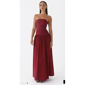 NWT Peppermayo Carmel Maxi Dress In Merlot Women's US Size 4